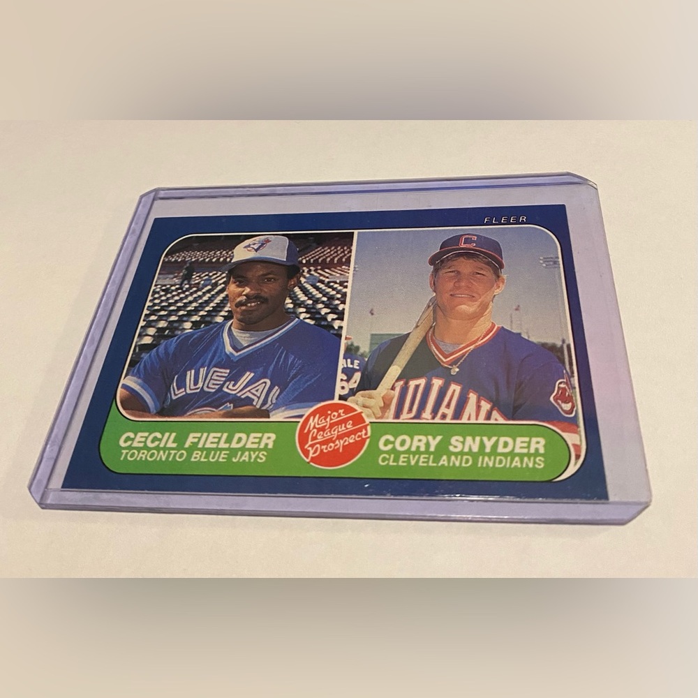 Cecil Fielder & Cory Snyder RC Rookie 1986 Fleer Baseball Card # 653 Vintage